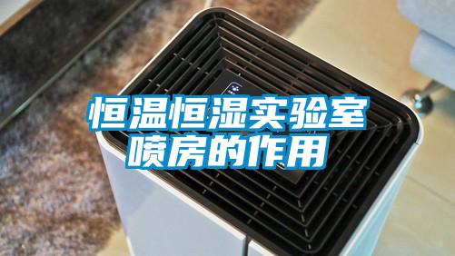 恒溫恒濕實(shí)驗(yàn)室噴房的作用