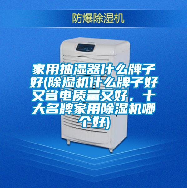 家用抽濕器什么牌子好(除濕機什么牌子好又省電質量又好，十大名牌家用除濕機哪個好)