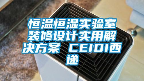恒溫恒濕實驗室裝修設(shè)計實用解決方案 CEIDI西遞